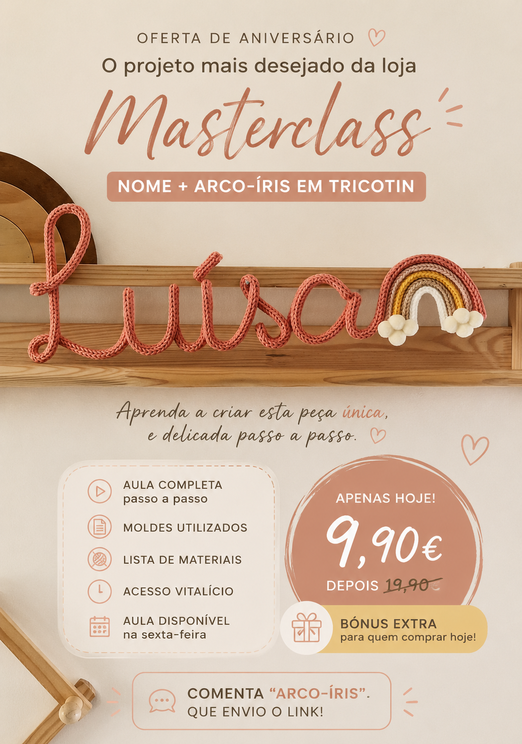 Masterclass Nome + Arco-Íris | Oferta de Aniversário 🎂
